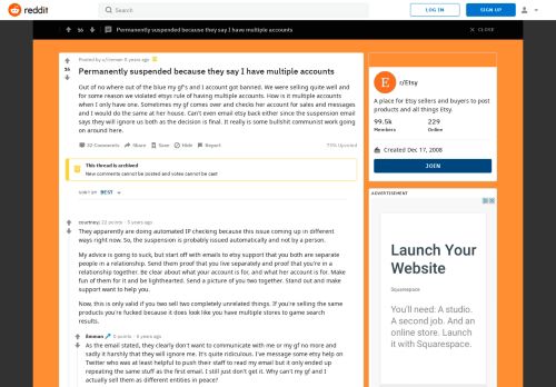 
                            10. Permanently suspended because they say I have multiple accounts ...