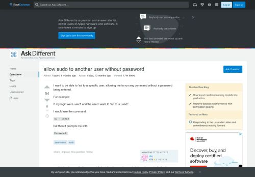 
                            10. permission - allow sudo to another user without password - Ask ...