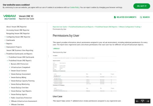 
                            8. Permissions by User - Veeam ONE Reporter Guide