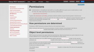 
                            8. Permissions - Django REST framework - Tom Christie