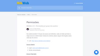 
                            12. Permissões | MikWeb 1.0 - Base de conhecimento