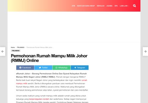 
                            4. Permohonan Rumah Mampu Milik Johor (RMMJ) Online ...