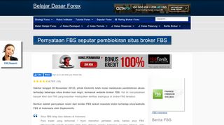 
                            5. Pernyataan FBS seputar pemblokiran situs broker FBS | Belajar ...