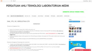 
                            12. PERSATUAN AHLI TEKNOLOGI LABORATORIUM MEDIK: SIMK, STR ...