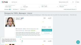 
                            2. Persiapan tes TOEFL, Bojonegoro. Banyak pilihan tutor, ulasan nyata ...