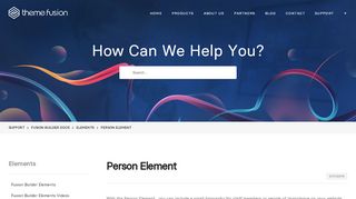 
                            3. Person Element - ThemeFusion