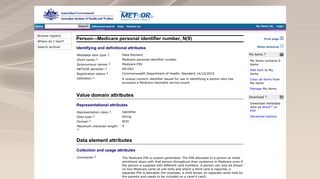 
                            9. Person—Medicare personal identifier number, N[N(8)] - METeOR