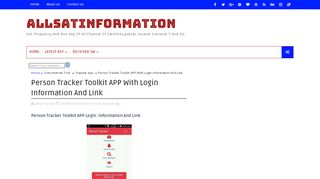 
                            11. Person Tracker Toolkit APP With Login Information And ...