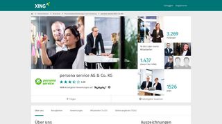 
                            11. persona service AG & Co. KG als Arbeitgeber | XING Unternehmen