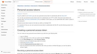 
                            3. Personal access tokens | GitLab