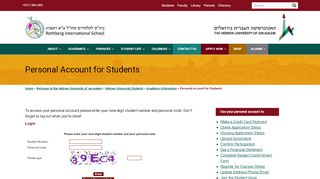
                            11. Personal Account for Students Login | Rothberg International School