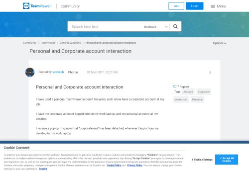 
                            11. Personal and Corporate account interaction - TeamViewer Community