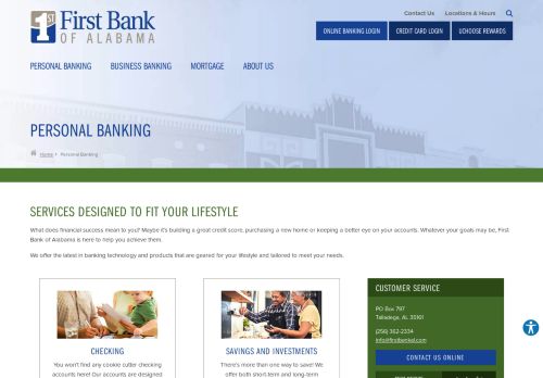 
                            5. Personal Banking | Banking for Your Lifestyle | First Bank of Alabama