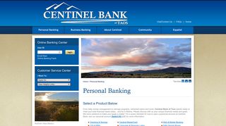 
                            11. Personal Banking - Centinel Bank of Taos