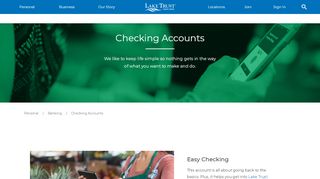 
                            4. Personal Checking Accounts - Lake Trust Credit Union