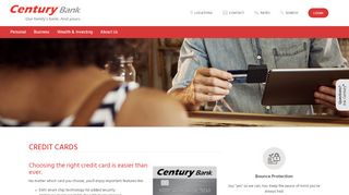 
                            1. Personal Credit Cards - Century Bank