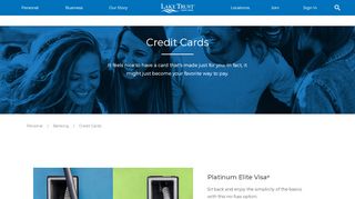 
                            8. Personal Credit Cards - Lake Trust Credit Union