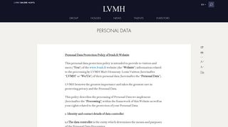 
                            4. Personal data - LVMH