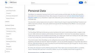 
                            13. Personal Data – SilverStripe Documentation