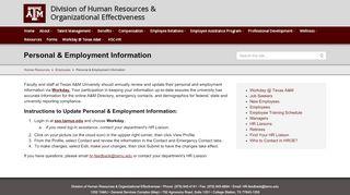 
                            11. Personal & Employment Information - Human Resources - Texas A&M ...