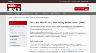 
                            10. Personal Health and Well-being Assessment (PHA) - Your Plan for ...