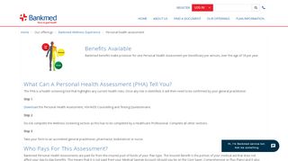 
                            7. Personal health assessment - Bankmed