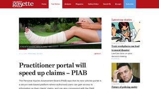 
                            7. Personal injuries claims 'speeded up' by new PIAB web portal