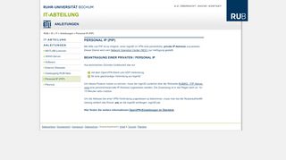 
                            3. Personal IP (PIP) - Ruhr-Universität Bochum - IT-Abteilung