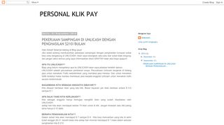 
                            7. PERSONAL KLIK PAY: PEKERJAAN SAMPINGAN DI UNLICASH ...