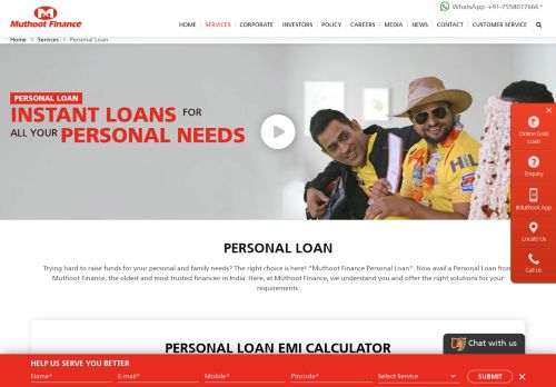 
                            4. Personal Loan - Muthoot Finance