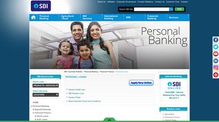 
                            6. Personal Loans - SBI Corporate Website