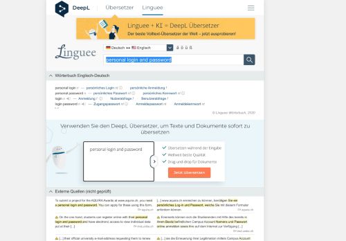 
                            3. personal login and password - Deutsch-Übersetzung – Linguee ...