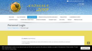 
                            5. Personal Login – ANIMMA 2019