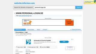
                            8. personal-login.de at WI. Personalplaner - Login - Website Informer