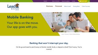 
                            7. Personal | Online | Free Mobile Banking - Lead Bank
