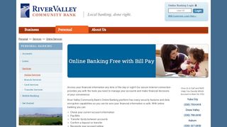 
                            10. Personal Online Services - River Valley Community Bank