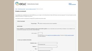 
                            11. Personal or institution account? [OCLC]