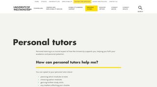 
                            13. Personal tutors | University of Westminster, London