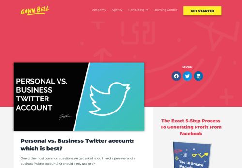 
                            13. Personal vs. Business Twitter account: which is best? | Mr Gavin Bell