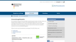 
                            4. Personalausweisportal - Anwendungsbeispiele