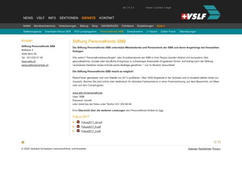 
                            10. Personalfonds SBB - VSLF