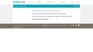 
                            2. Personalinformation - keolis.se