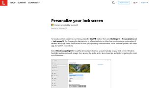 
                            2. Personalize your lock screen - US - Lenovo Support