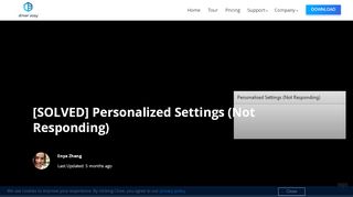 
                            7. Personalized Settings (Not Responding) [FIXED] - Driver Easy