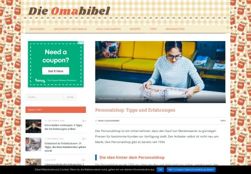 
                            7. Personalshop: Tipps und Erfahrungen - Omabibel