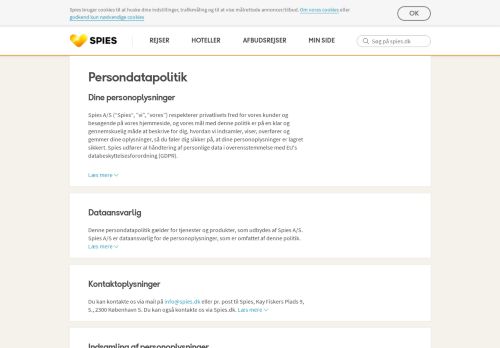 
                            11. Persondatapolitik | Spies Rejser