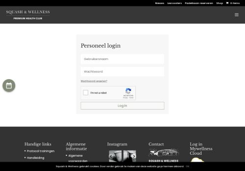 
                            3. Personeel login - Squash & Wellness