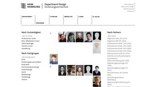 
                            7. Personen - Vorlesungsverzeichnis | Department Design | HAW HH