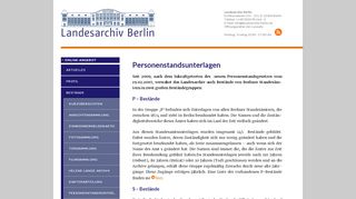 
                            10. Personenstandsunterlagen | Landesarchiv Berlin
