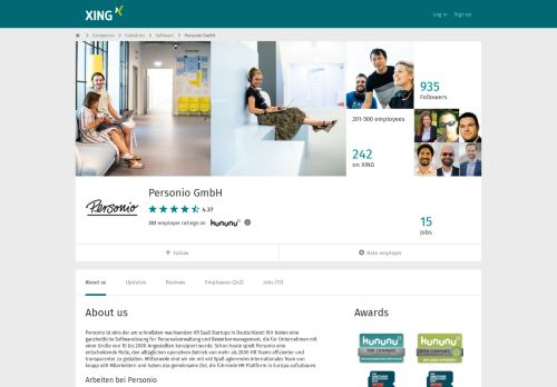 
                            5. Personio GmbH als Arbeitgeber | XING Unternehmen